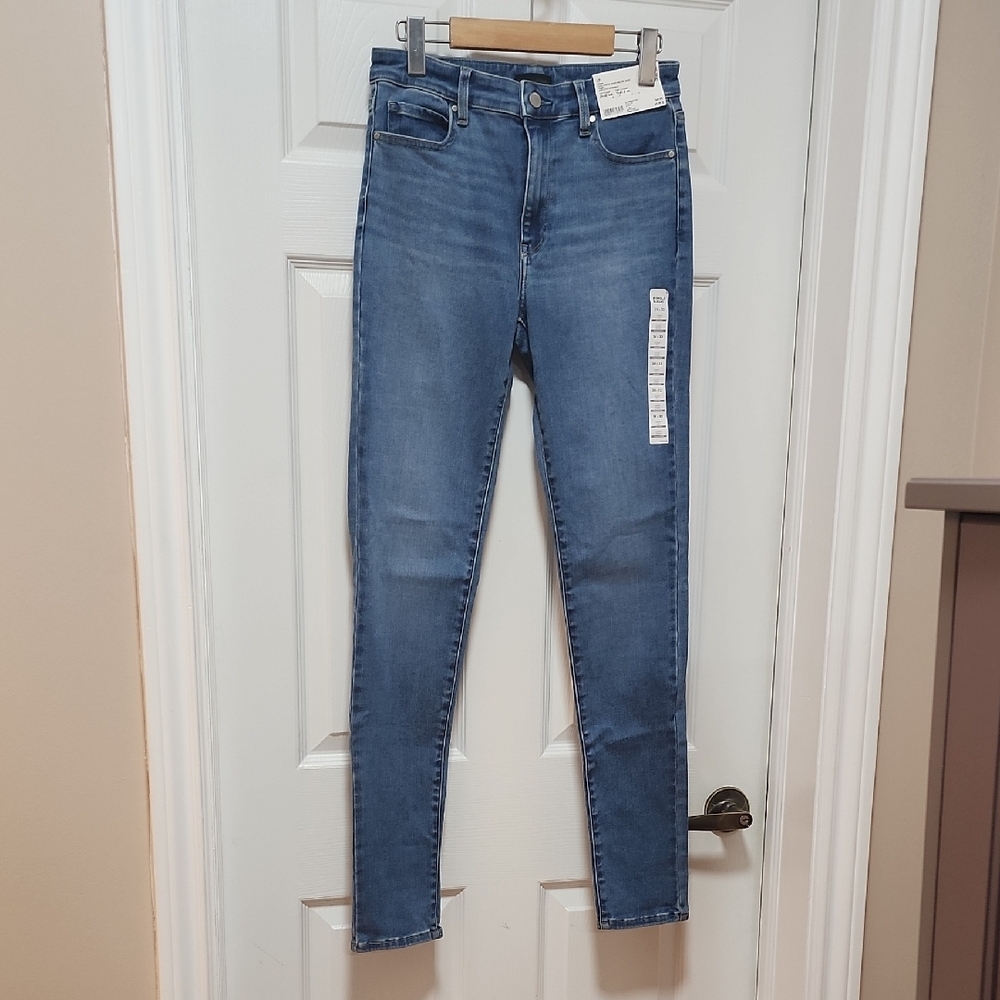 Uniqlo Blue Skinny Jeans High-Rise Stretch